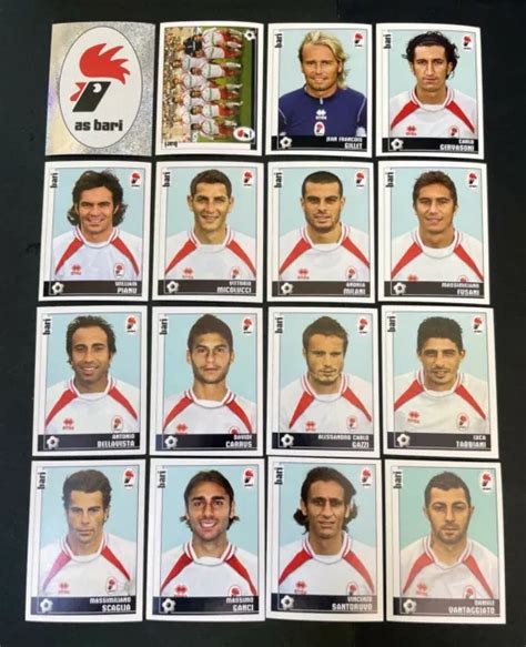 Figurine Stickers Calciatori Panini Squadra Completa Bari