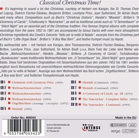 Classical Christmas Various Artists Cd Album Muziek