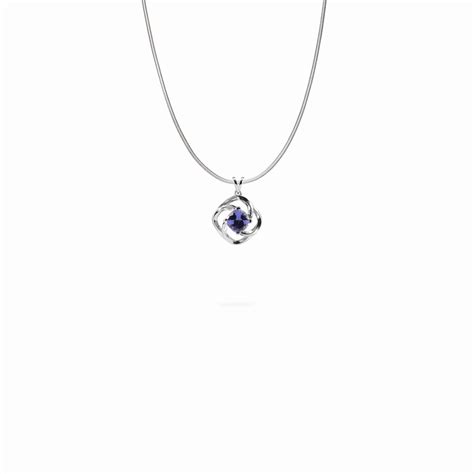 Carats Moderate Vb Blue Cushion Shaped Tanzanite Pendant The