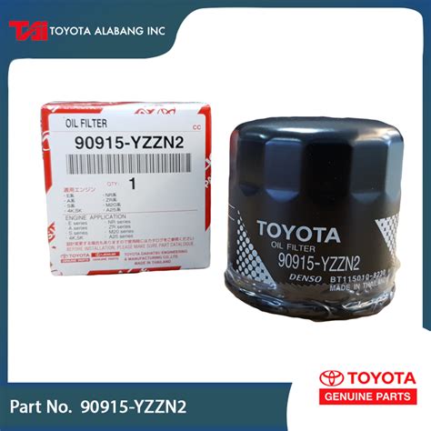 Toyota Genuine Oil Filter For Corolla Altis 90915 YZZN2 Lazada PH