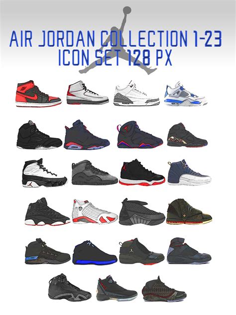 Air Jordan Collection 1-23 Icon Set by trentsxwife on DeviantArt