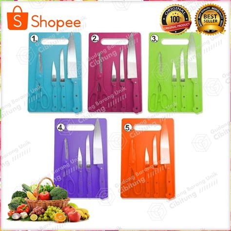 Jual Pisau Set 5in1 Set Talenen 5in1 Set Pisau Dapur Lengkap Plus