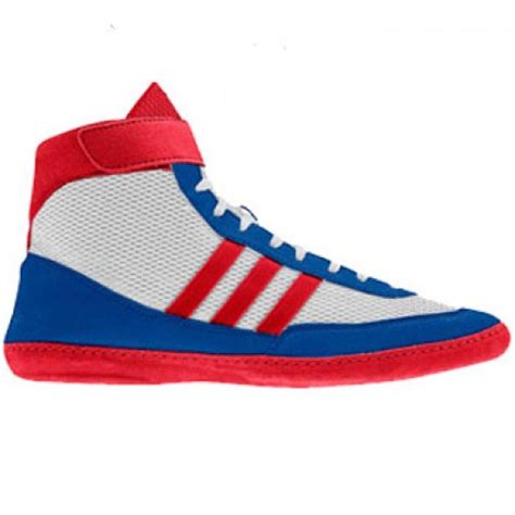 Adidas Combat Speed 4 Wrestling Shoes white-red-blue - Adidas Wrestling ...