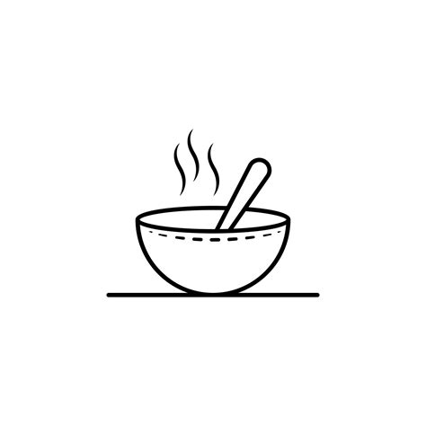 hot meal, soup, bowl vector icon illustration 23195133 Vector Art at ...