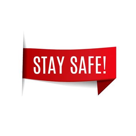 Stay Safe Banner Ribbon Icon Modern Vector Template 16623359 Vector