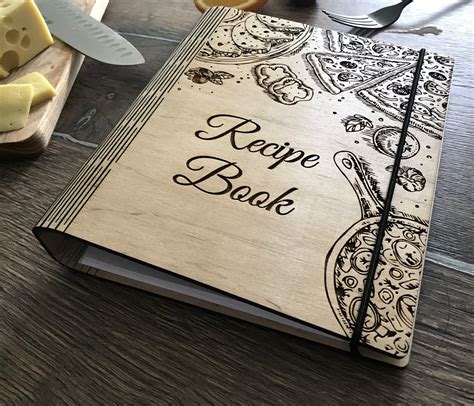 A5 Personalisierte Rezept Buch Gravierte Holz Rezept Kochen Etsy