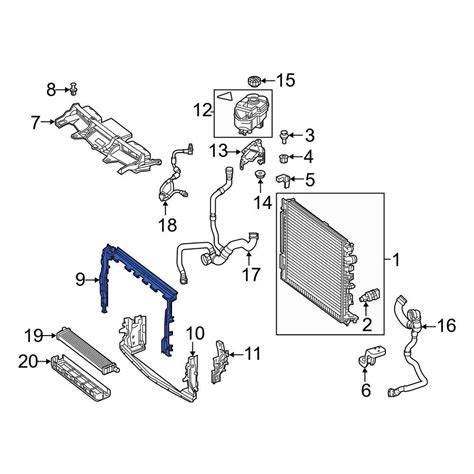 Mercedes Benz OE 2535052000 Front Upper Radiator Support Baffle