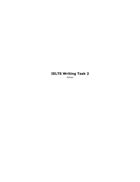 Ielts Writing Task 2 Simon Pdf