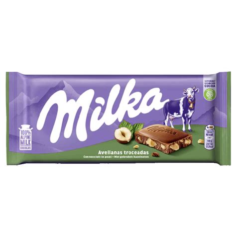 Tablete de Chocolate de Leite Avelã Milka emb 100 gr