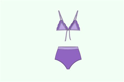 Premium Vector A Drawing Of A Purple Bikini With A Clip That Says Swim