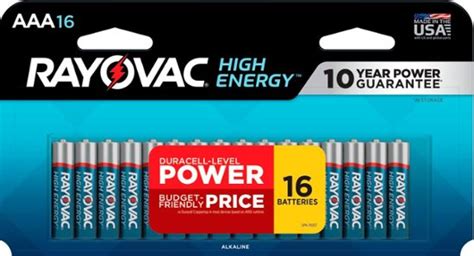 Rayovac High Energy AAA Batteries 16 Pack Alkaline Triple A