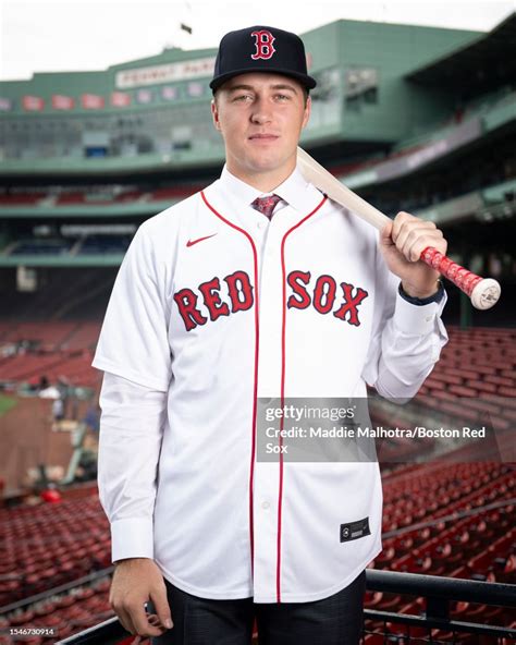 Boston Red Sox 2023 First Round Draft Pick Kyle Teel Poses For Photos