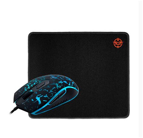 Kit Mouse e Mousepad Mouse Gamer TGT Karambit Rainbow RGB 6 Botões