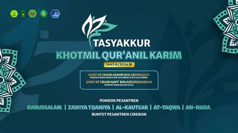 LIVE TASYAKUR KHOTMIL QUR AN YouTube