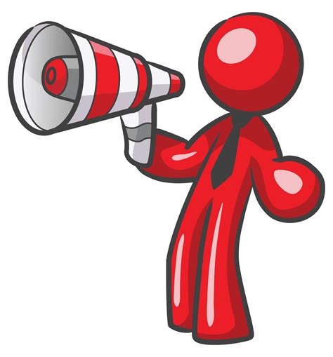 Red Megaphone Clipart | Free download on ClipArtMag