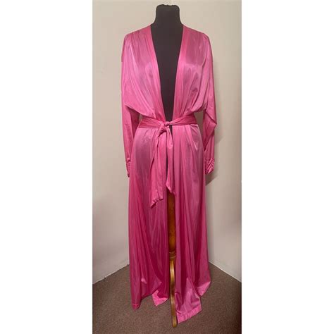 Vintage Olga Intimates Robe Lingerie Nylon Pink Size M Etsy