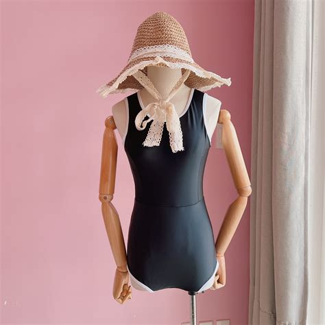 Bikini mảnh Đồ bơi nữ liền mảnh CÀI KHÓA SAU khoét lưng màu đen viền trắng sporty nhiều kiểu