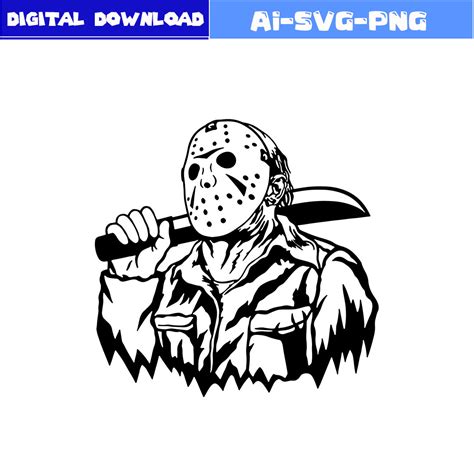 Jason Voorhees Svg Horror Face Svg Horror Movies Svg Horr Inspire