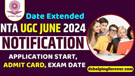 Nta Ugc Online Form For Net Jrf June Date Extended Apply Now