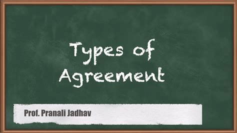 Types Of Agreement Nature Of Contract Business Law Youtube