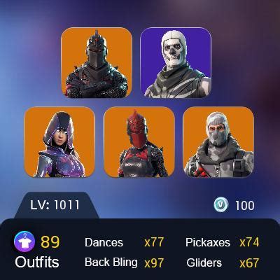 Fa Skins Xbox Nintendo Pc Og Skull Trooper Black Knight