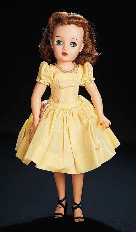 Charming Miss Revlon In Yellow Taffeta Kissing Pink Gown By Ideal In