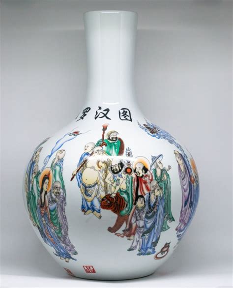 PORCELANA CHINESA DE JINGDEZHEN GRANDE Vaso Bojudo Em