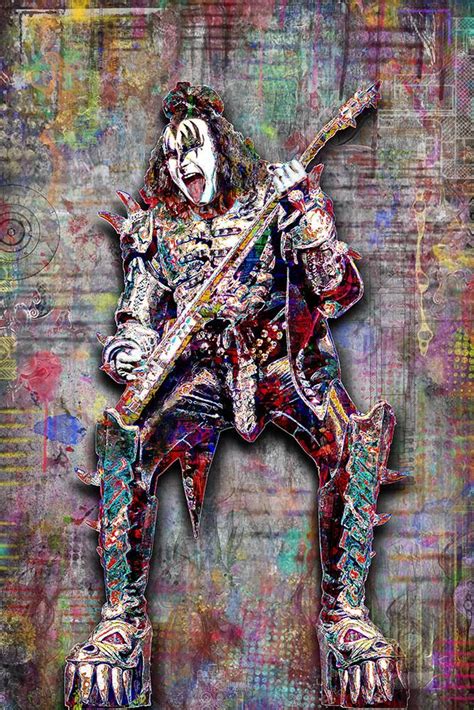 Gene Simmons Of Kiss Poster Kiss Tribute Fine Art Kiss Rock Bands