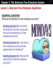 Power Point 3 1 Pdf Chapter 3 The American Free Enterprise System