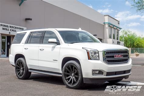 2015 GMC Yukon Denali With 22 Black Rhino Traverse In Matte Black