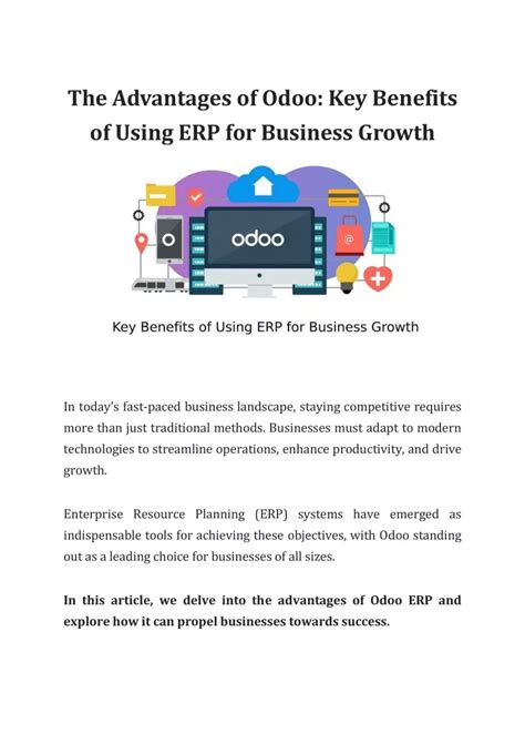 PPT The Advantages Of Odoo Key Benefits Of Using ERP For Business