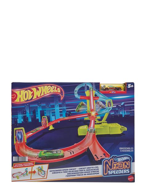 Hot Wheels Action Neon Speeders Skyscraper Speed Circuit Track Set Multi Color Multi mønstret