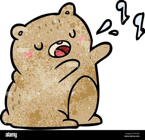 cartoon bear singing  song stock vector image art alamy