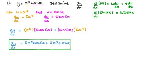 Question Video Differentiating Functions Involving Trigonometric