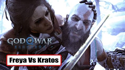 FREYA VS KRATOS With Cutscenes God of War Ragnarök Vanadis Boss