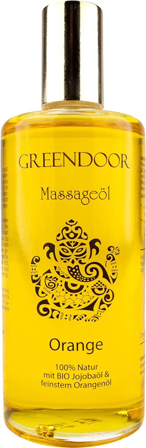 Greendoor Massageöl Orange 100ml Natürlich Rein Bio Jojobaöl And Natur