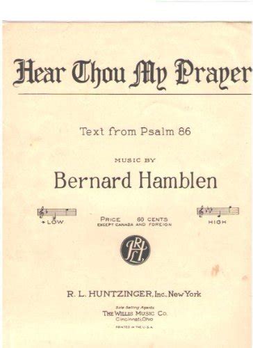 Hear Thou My Prayer Bernard Hamblen Books