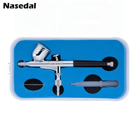 Nasedal 0 3MM 7CC Dual Action Airbrush With Box Gravity Sprayer Air