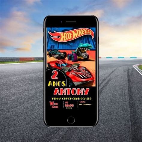 Convite De Anivers Rio Digital Hot Wheels Elo