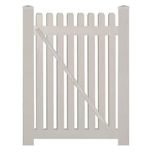 Weatherables Plymouth Ft W X Ft H White Vinyl Picket Fence Gate