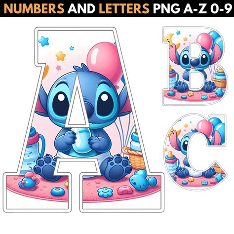 Stitch Alphabet Letters png 3 - MR ALPHABETS