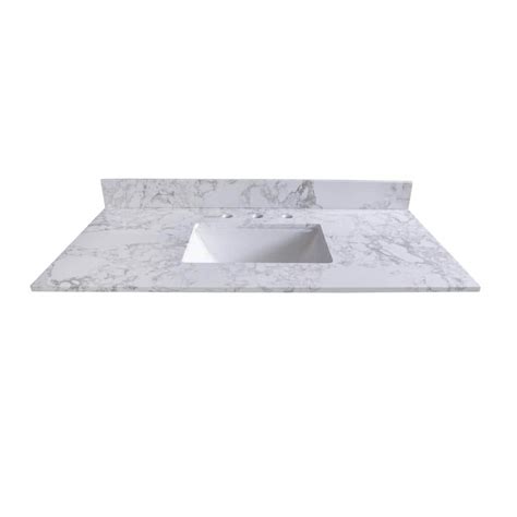 Tileon In W X In D Engineered Stone Composite Vanity Top In