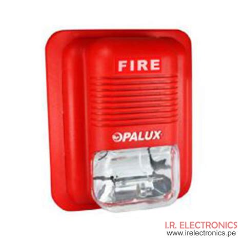 Sirena Con Estrobo Rojo Opalux Gl I R Electronics