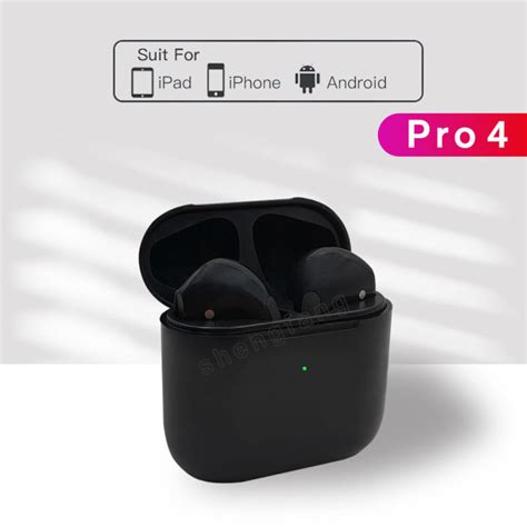 2021new TWS Airpodding Pro4 Black Bluetooth Wireless Earphone Headphone