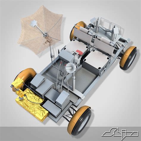 lunar rover apollo 15 3d model