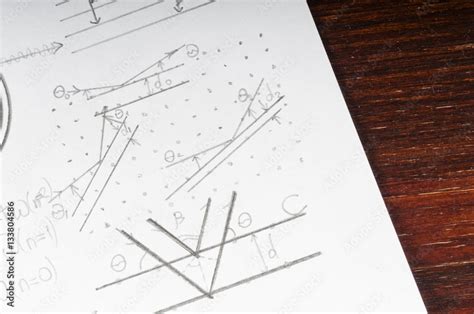 Charts , diagrams and equations in quantum and nuclear physics Stock Photo | Adobe Stock