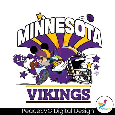 Funny Mickey Mouse Football Minnesota Vikings SVG » PeaceSVG