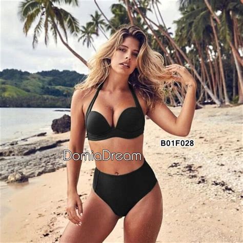 Jual Bikini Hitam Polos Bikini Set Celana Highwaist Indonesia Shopee