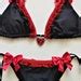 Gothic Lolita Bikini Black Scrunch Bottom Brazilian Swimsuit Emo Goth Fashion Rococo Victorian