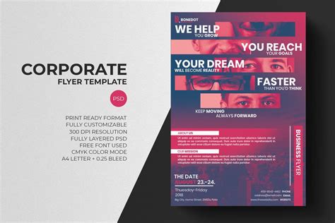 企业宣传海报传单设计模板v8 Corporate Flyer Template 设计小咖